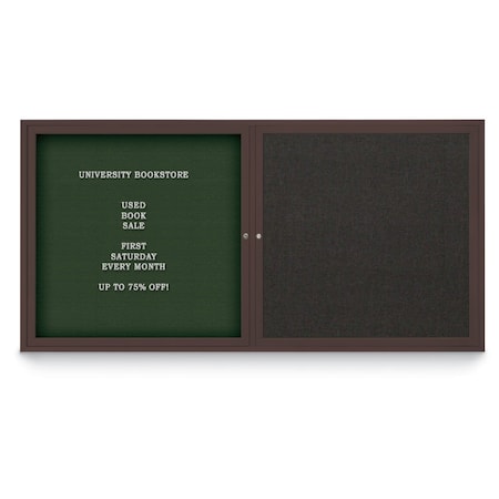 United Visual Products Corkboard, Buff/Satin, 72"x48" UV408PLUS-SATIN-BUFF